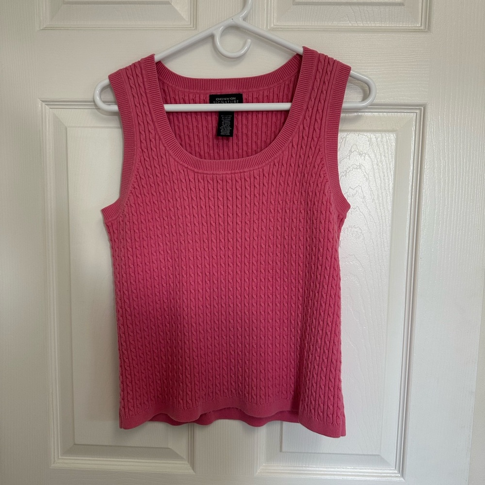 Jones New York cable knit sweater tank